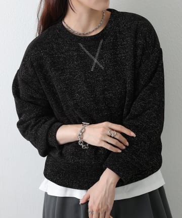 COLONY 2139(コロニー トゥーワンスリーナイン) ラメモールクルーネックプルオーバー