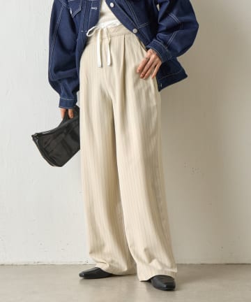 COLONY 2139(コロニー トゥーワンスリーナイン) 【セットアップ対応】Wウエストストライプイージーパンツ