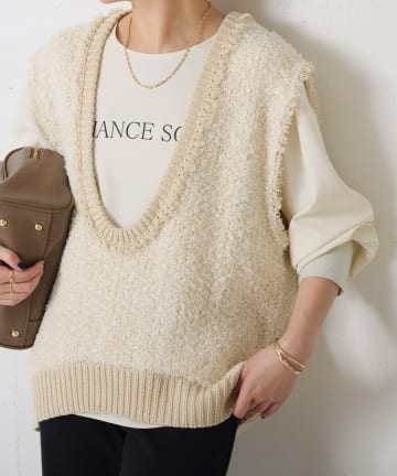 【極美品】COLLAGE GALLARDAGALANTE メッシュジレ　ベスト 極美品】COLLAGE GALLARDAGALANTE メッシュジレ ベスト - メルカリ