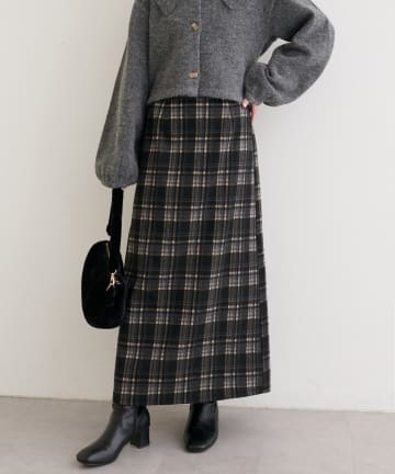 natural couture(ナチュラルクチュール) アソートチェックペンシルスカート