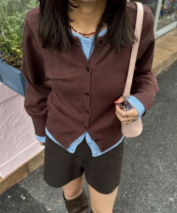 CIAOPANIC(チャオパニック) 【neutral by ciaopanic】レイヤード風カーディガン