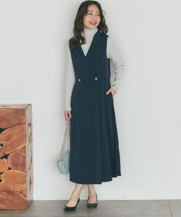 La boutique BonBon(ラブティックボンボン) 【スタイルUPが叶う】テーラードジャンスカ