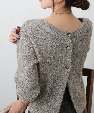 COLONY 2139(コロニー トゥーワンスリーナイン) 【前後2WAY】ミックスヤーンニットプルオーバー