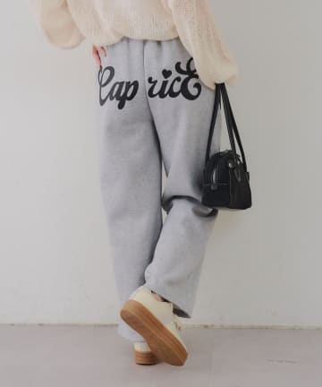 NICE CLAUP / OLIVE des OLIVE OUTLET(ナイスクラップ  / オリーブ デ オリーブ アウトレット) バックプリント入り【RMAF】キラキラスウェットパンツ