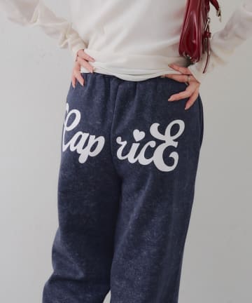 NICE CLAUP / OLIVE des OLIVE OUTLET(ナイスクラップ  / オリーブ デ オリーブ アウトレット) バックプリント入り【RMAF】キラキラスウェットパンツ