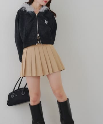 NICE CLAUP / OLIVE des OLIVE OUTLET(ナイスクラップ  / オリーブ デ オリーブ アウトレット) 【RMAF】フードファー付キラキラパーカー