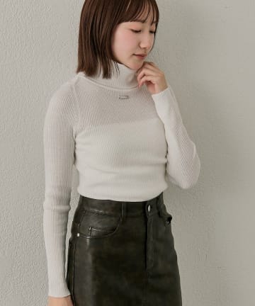 mline(エムライン) [mline]タートルリブニット