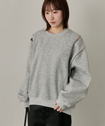 mline(エムライン) [mline]カットデザイン スウェット