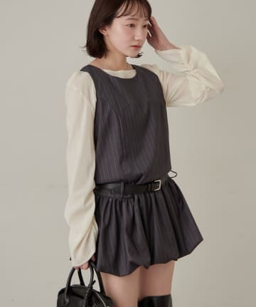 mline(エムライン) [mline]ストライプベルトワンピース