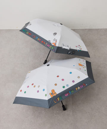 ear PAPILLONNER(イア パピヨネ) 【KEN NAKAYAMA×ear】コラボ晴雨兼用折りたたみ傘《UVカット率99.9%/遮光率99.99％/遮熱効果あり/耐風傘》