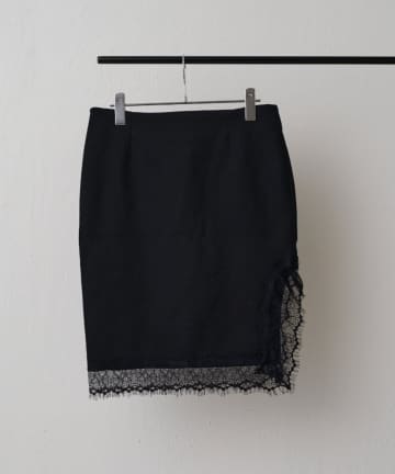 OUTLET(アウトレット) 【Lui's】レース付タイトスカート