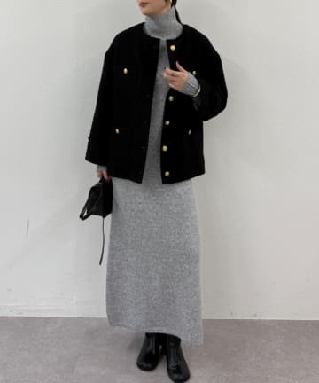 LOUNGEDRESS(ラウンジドレス) ハイネックニットワンピース