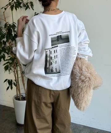 DOUDOU(ドゥドゥ) 【WEB限定】フォトプリントプルオーバー