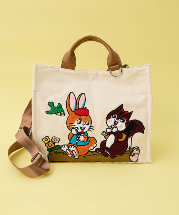 ear PAPILLONNER(イア パピヨネ) 【クッピーラムネ×ear】コラボコットントートバッグMサイズ