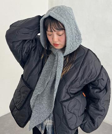 CPCM(シーピーシーエム) フード付きニットマフラー
