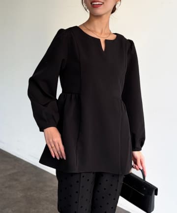 Chez toi(シェトワ) 【セレモニー対応可】ペプラムブラウス