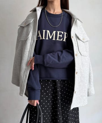 Chez toi(シェトワ) ロゴスウェット