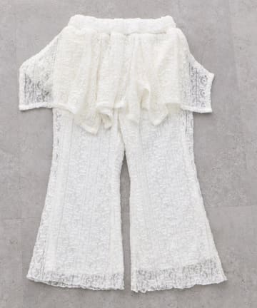 CIAOPANIC TYPY(チャオパニックティピー) 【KIDS】レースヘムラインレイヤードパンツ≪ジュニアサイズあり≫