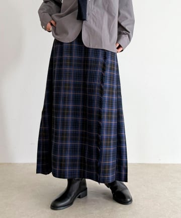 FREDY & GLOSTER(フレディ アンド グロスター) 【GEVACO/ゲバコ】チェックサイドベルトスカート