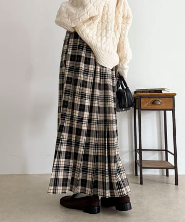 FREDY & GLOSTER(フレディ アンド グロスター) 【GEVACO/ゲバコ】チェックサイドベルトスカート