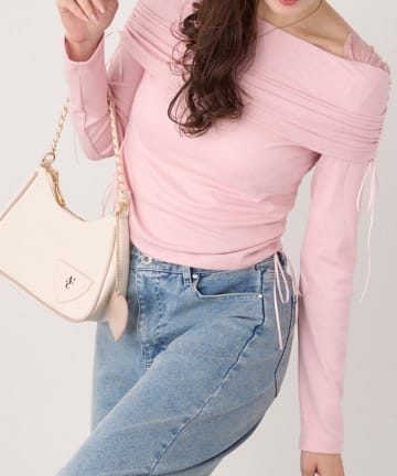 NICE CLAUP / OLIVE des OLIVE OUTLET(ナイスクラップ  / オリーブ デ オリーブ アウトレット) 【one after another】オフショルトップス