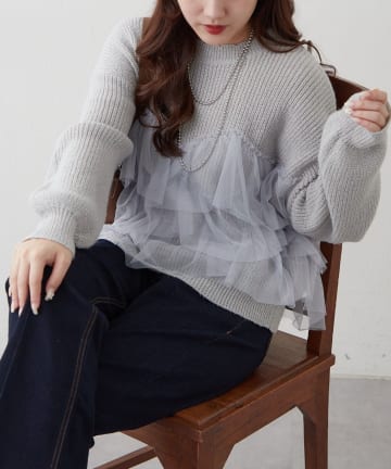 Remind me and forever(リマインドミーアンドフォーエバー) チュール付ラメニット