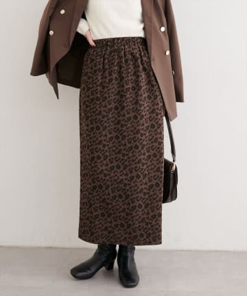 natural couture(ナチュラルクチュール) レオパードイージースカート