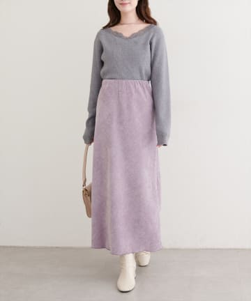 natural couture(ナチュラルクチュール) バイアスもやベロアスカート