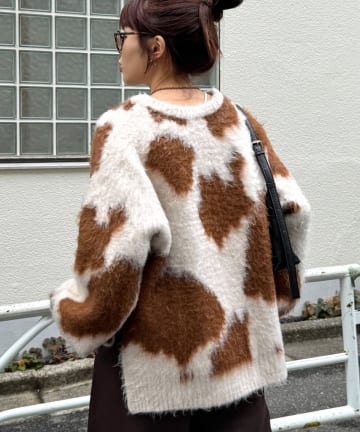 CIAOPANIC TYPY(チャオパニックティピー) 【着映えニット】アニマル柄シャギーニット