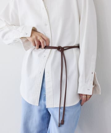 RIVE DROITE(リヴドロワ) 【ウエストのアクセントに】レザーコードベルト