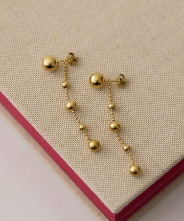 OUTLET(アウトレット) 【ear PAPILLONNER】ロングボールチェーンピアス