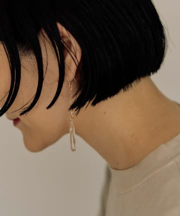 OUTLET(アウトレット) 【ear PAPILLONNER】ロングクリスタルピアス