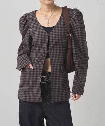 OUTLET(アウトレット) 【WHO'S WHO gallery】パフスリーブジャケット