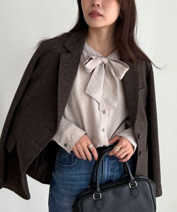 FREDY & GLOSTER(フレディ アンド グロスター) ボウタイギャザーブラウス