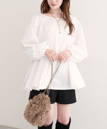 NICE CLAUP / OLIVE des OLIVE OUTLET(ナイスクラップ  / オリーブ デ オリーブ アウトレット) 【EVERY VERY NICECLAUP】フレアヘムブラウス