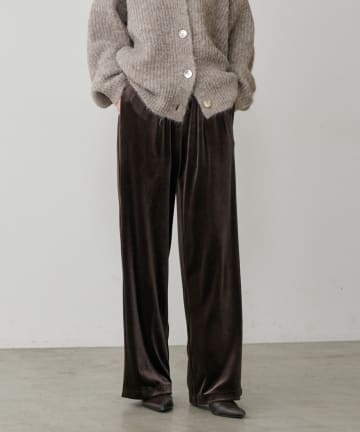 NICE CLAUP / OLIVE des OLIVE OUTLET(ナイスクラップ  / オリーブ デ オリーブ アウトレット) 【LARUTA】サイドライン切替ベロアパンツ