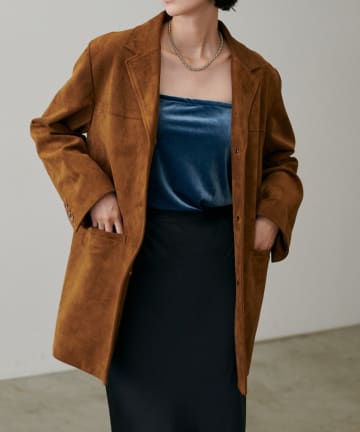 NICE CLAUP / OLIVE des OLIVE OUTLET(ナイスクラップ  / オリーブ デ オリーブ アウトレット) 【LARUTA】カップ付きベロアキャミ