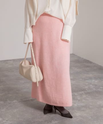 NOLLEY'S(ノーリーズ) 《手洗い可能》アルパカ混ロングスカート