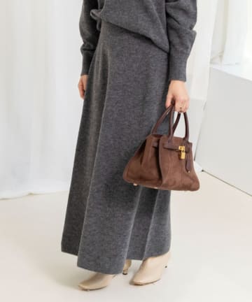 NOLLEY'S(ノーリーズ) 《手洗い可能》アルパカ混ロングスカート