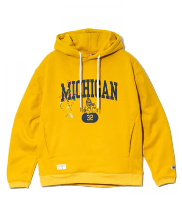 FREDY & GLOSTER(フレディ アンド グロスター) 【Duckster/ダックスター】ペンキ飛ばし刺繍×カレッジロゴフーディー