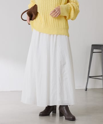 COLLAGE GALLARDAGALANTE(コラージュ ガリャルダガランテ) 【ウエスト総ゴム】タックギャザースカート