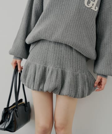 Chico(チコ) 【11/13(木)0:00販売開始】ニットバルーンミニスカート