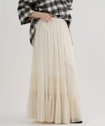 Whim Gazette(ウィム ガゼット) オーガンジーティアードスカート