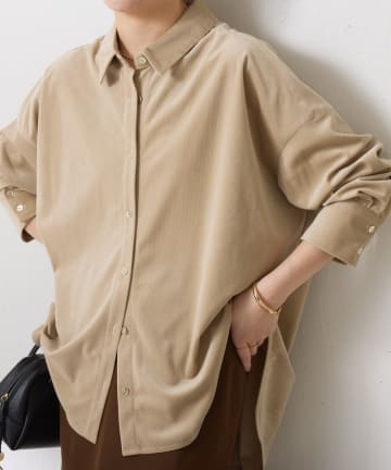 COLLAGE GALLARDAGALANTE(コラージュ ガリャルダガランテ) メタルボタンコーデュロイシャツ