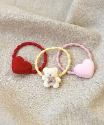 3COINS(スリーコインズ) クマ＆モチーフポニー3個セット／KIDS