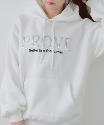 Remind me and forever(リマインドミーアンドフォーエバー) キラキラロゴ裏起毛BIGパーカー