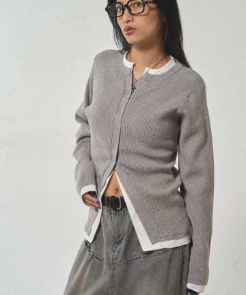 WHO’S WHO gallery(フーズフーギャラリー) レイヤードヘンリーナローカーデ