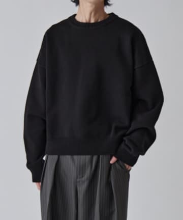 Lui's(ルイス) クロップドクルーネックニット