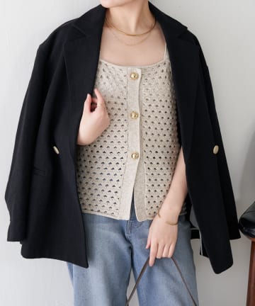 COLLAGE GALLARDAGALANTE(コラージュ ガリャルダガランテ) メッシュニットキャミ