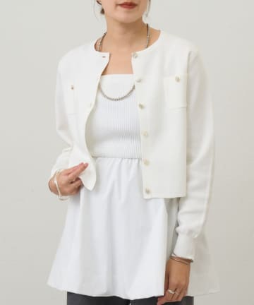 SHENERY(シーナリー) コットンニットショートカーディガン